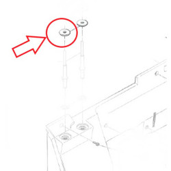 2x Steel Spool Pin Base Washer